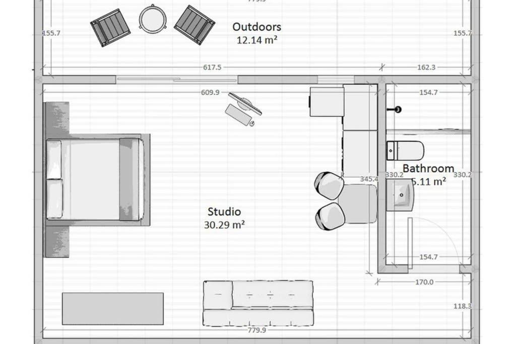 Cozy Studio Near The Beach 1Stfloor Apartment Nea Iraklitsa Bagian luar foto